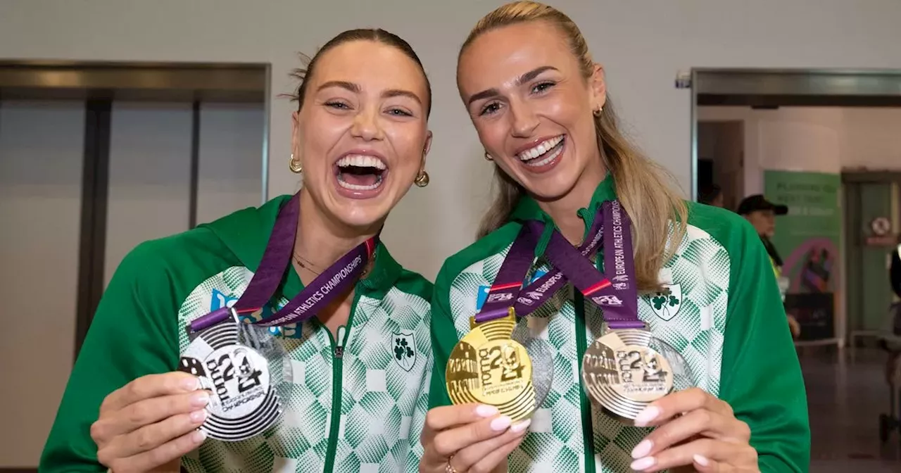 Ireland’s superstar sprinters receive hero’s welcome at Dublin Airport