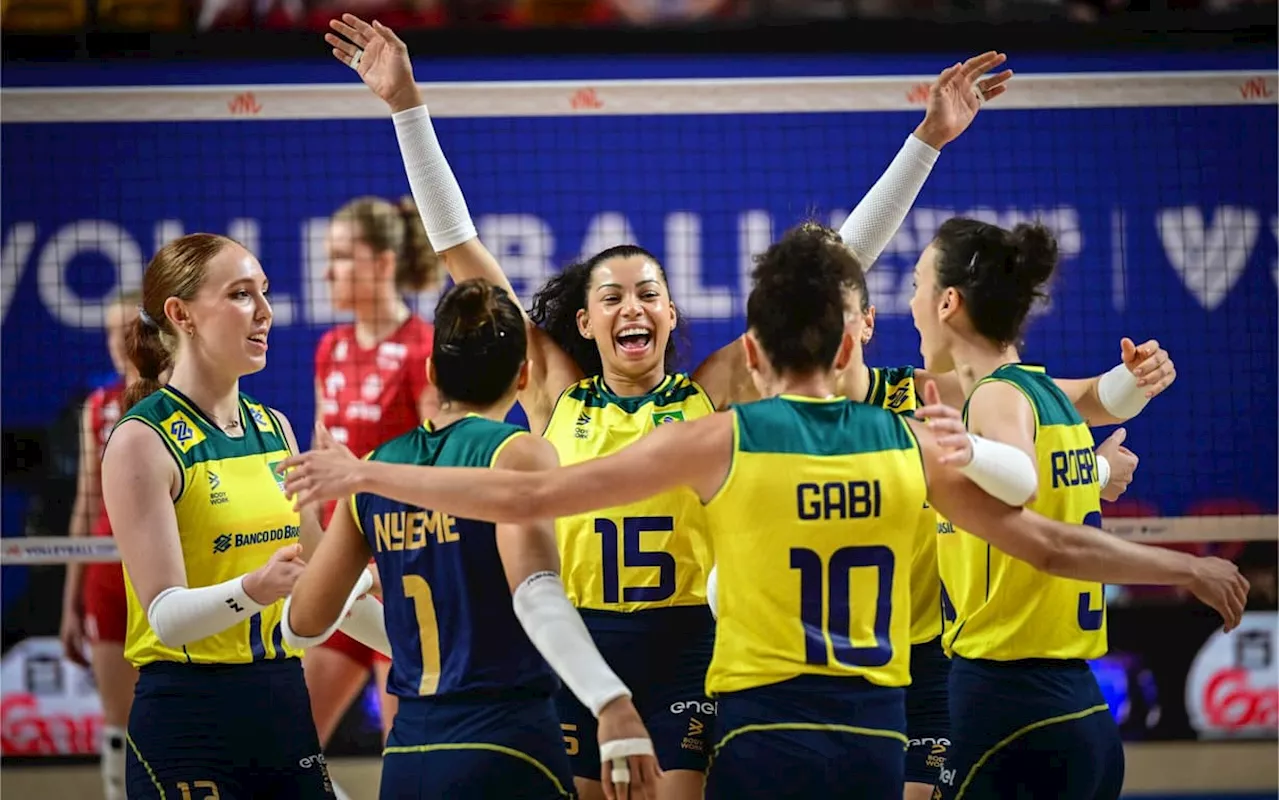 Brasil x Bulgária na Liga das Nações de Voleibol Feminino: veja horário e onde assistir