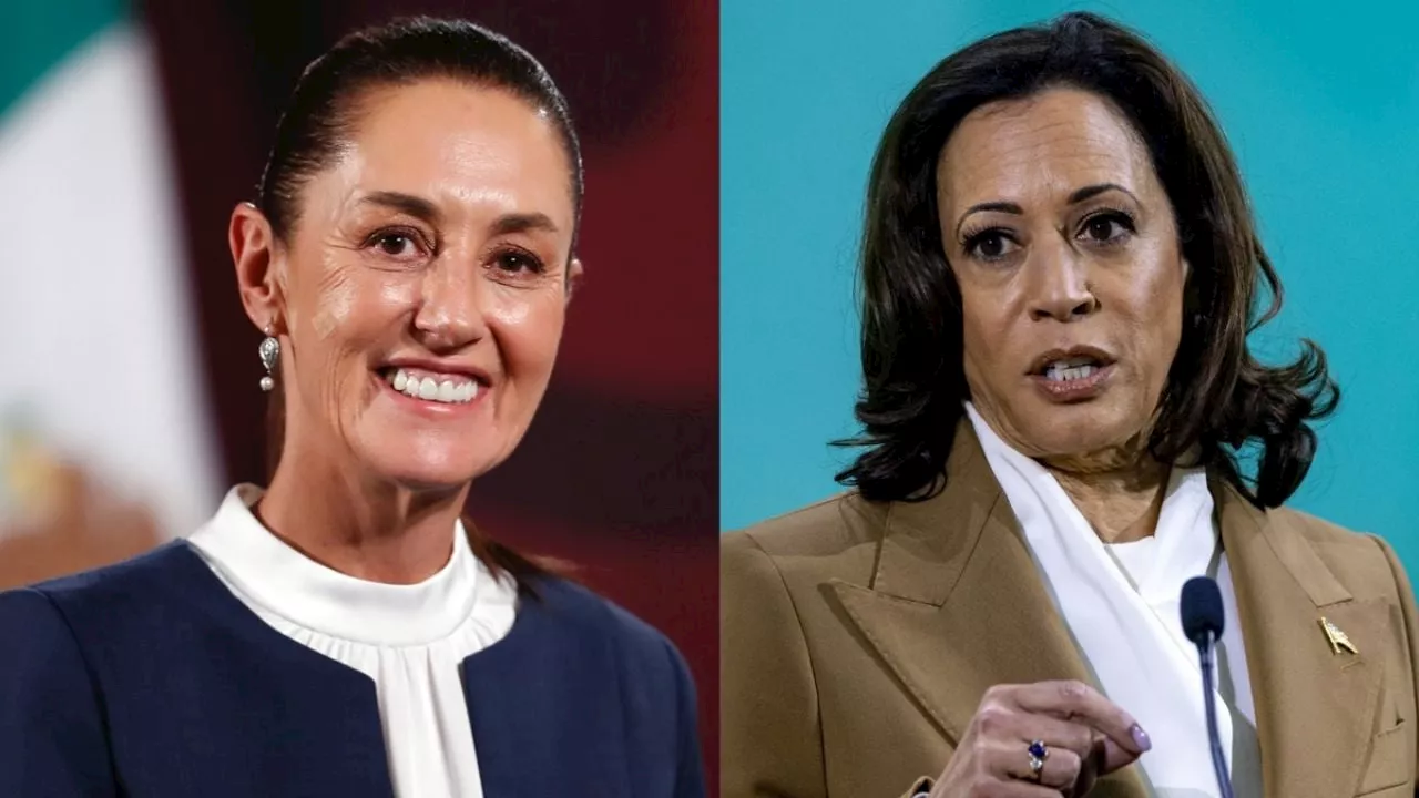 Claudia Sheinbaum y Kamala Harris hablan de migración y combate al crimen