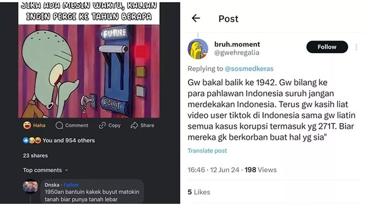 6 Keinginan Netizen Jika Punya Mesin Waktu Ini Bikin Senyum Tipis