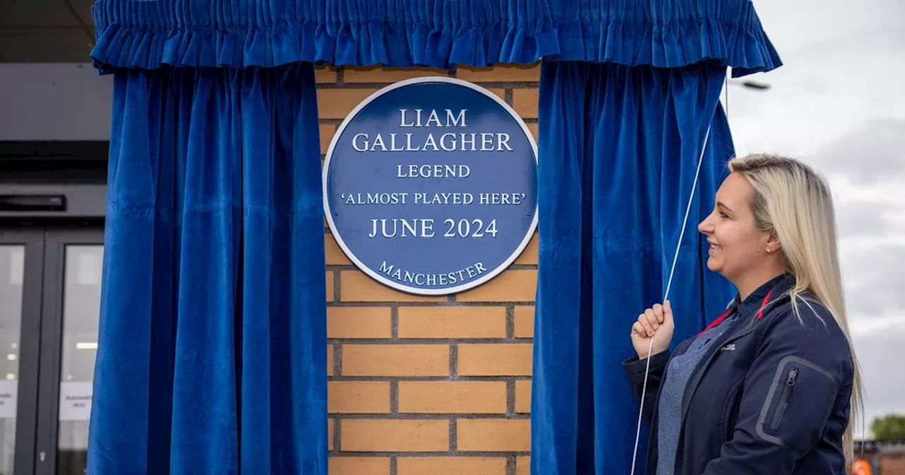 Greater Manchester Lidl store honours Liam Gallagher with a blue plaque