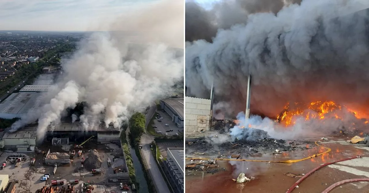 Major fire in north London as 500 tonnes of waste goes up in flames