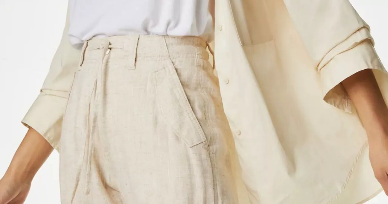 M&S £29 linen trousers are 'great to travel in' and pair perfectly with trainers