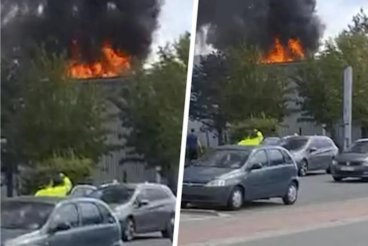 Uitslaande brand aan loods bij Brussels Airport zorgt voor grote rookpluim