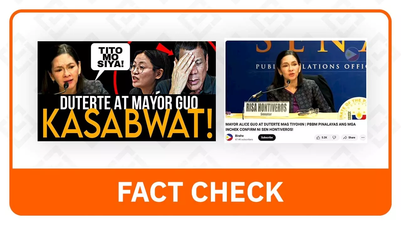 FACT CHECK: No Hontiveros claim that Rodrigo Duterte is Guo’s uncle