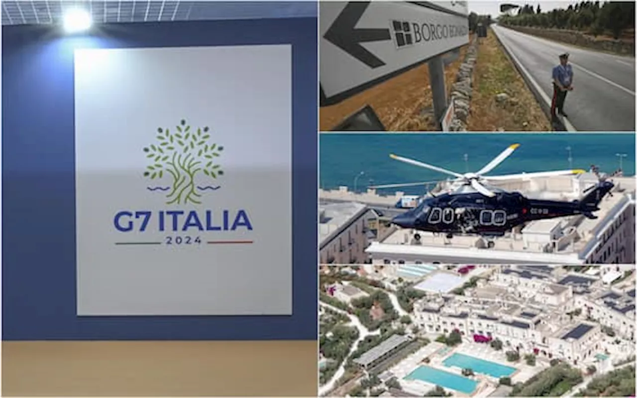 Tutto pronto per G7 in Puglia: al via, con i tavoli su Medioriente e Ucraina