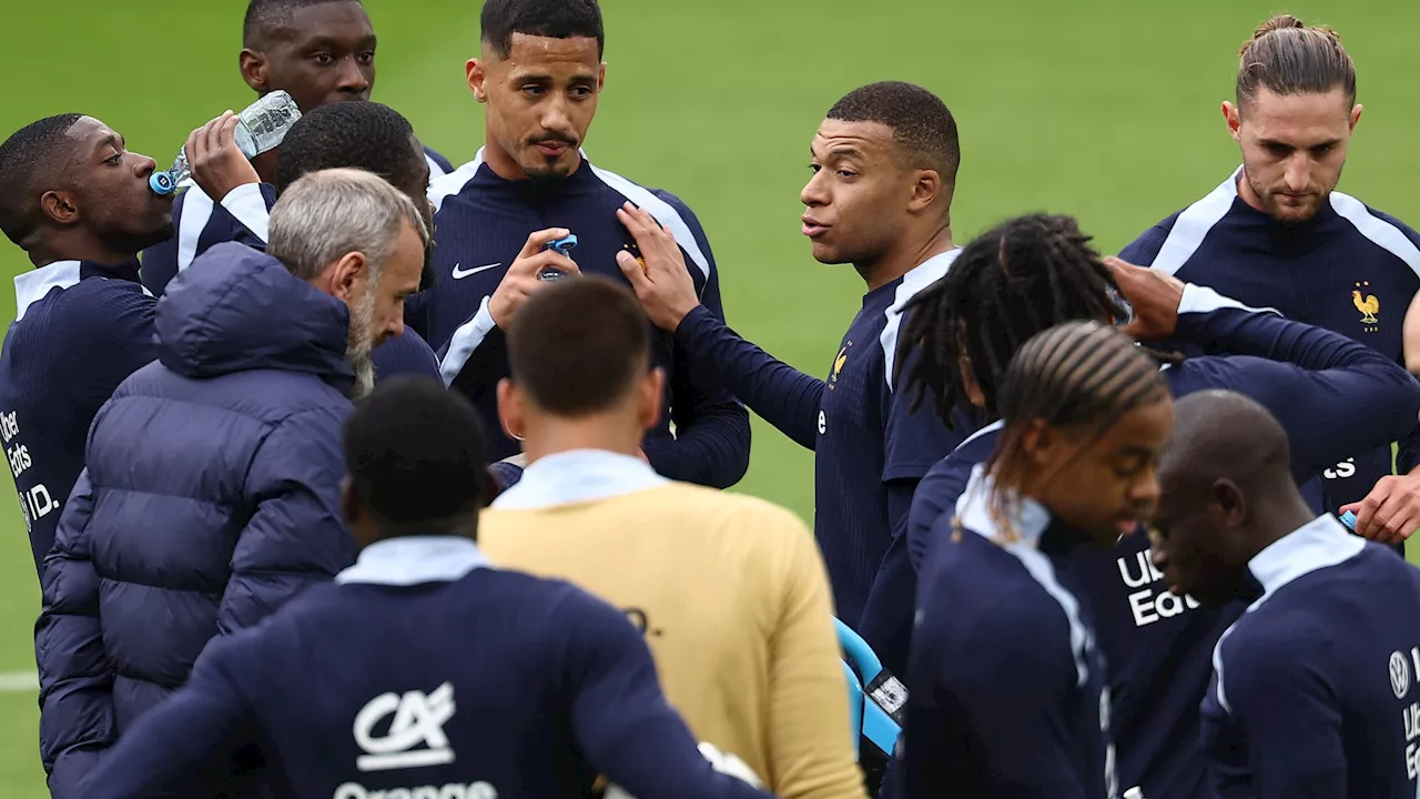 Kylian Mbappe and Kingsley Coman miss training as France camp hit is hit by virus ahead of Euro 2024 opener...