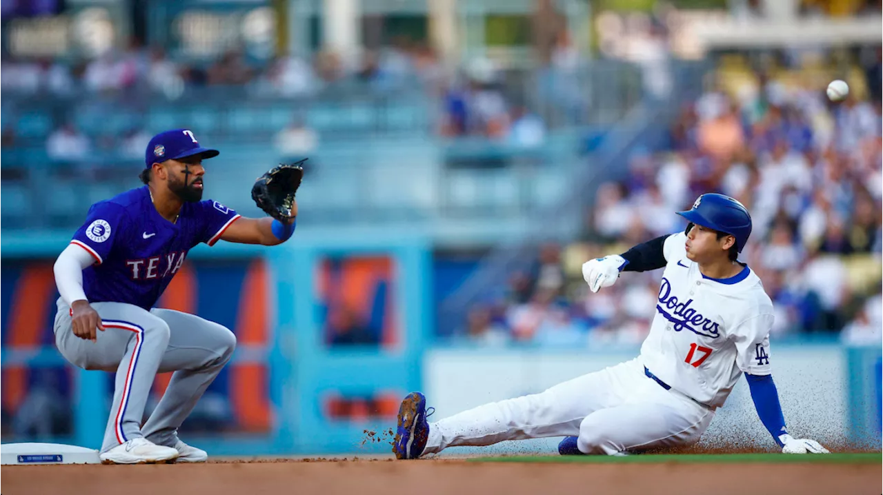 Dodgers rout World Series champs Rangers