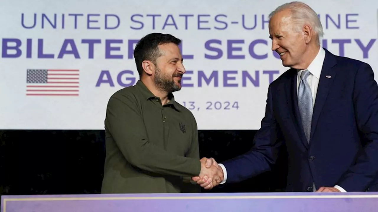 Biden, Zelenskyy ink 10-year 'historic' US-Ukraine security deal