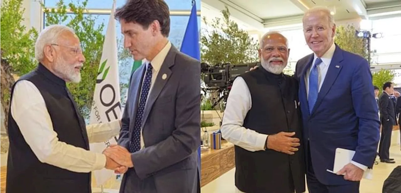 G7: PM मोदी ने की बाइडन और ट्रूडो से की अलग-अलग मुलाकात, द्विपक्षीय संबंधों पर हुई चर्चा