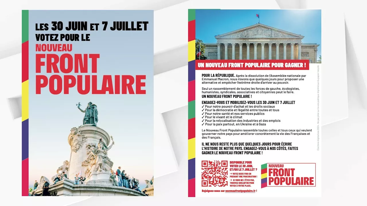 INFO BFMTV. Le premier tract de campagne du Nouveau Front populaire pour les législatives