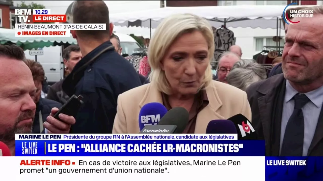 Législatives: 'Nous respecterons la Constitution' en cas de cohabitation, affirme Marine Le Pen