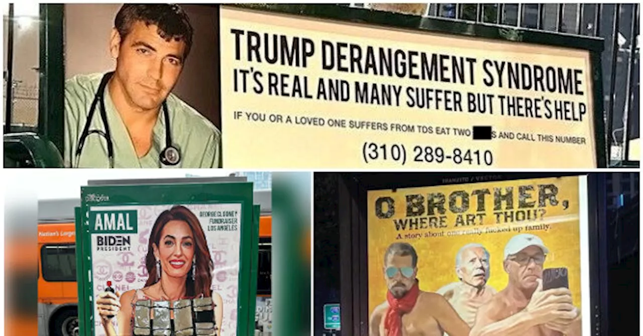 Street Artist Sabo Mocks ‘Looney’ George and Amal Clooney Ahead of Biden’s Mega Hollywood Fundraiser