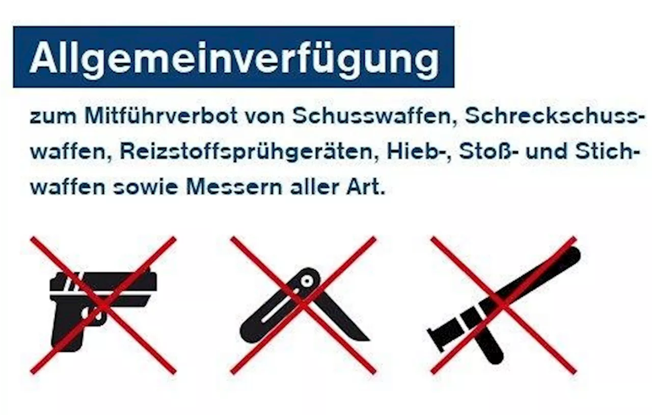 Bundespolizei führt Waffenverbotszonen in den Hauptbahnhöfen München, Nürnberg, Würzburg und Augsburg ein