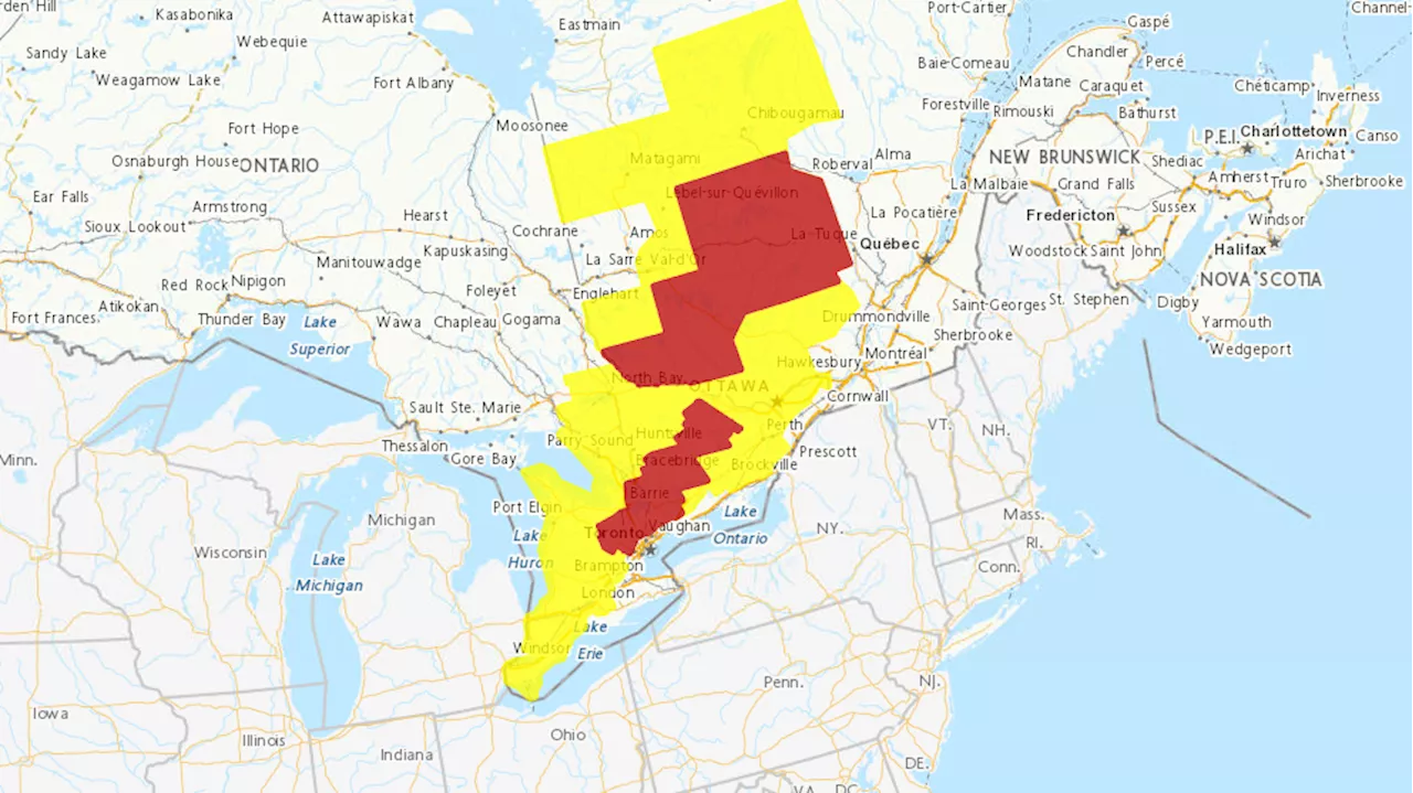 Tornado warnings issued across Quebec and Ontario, twisters potentially ...