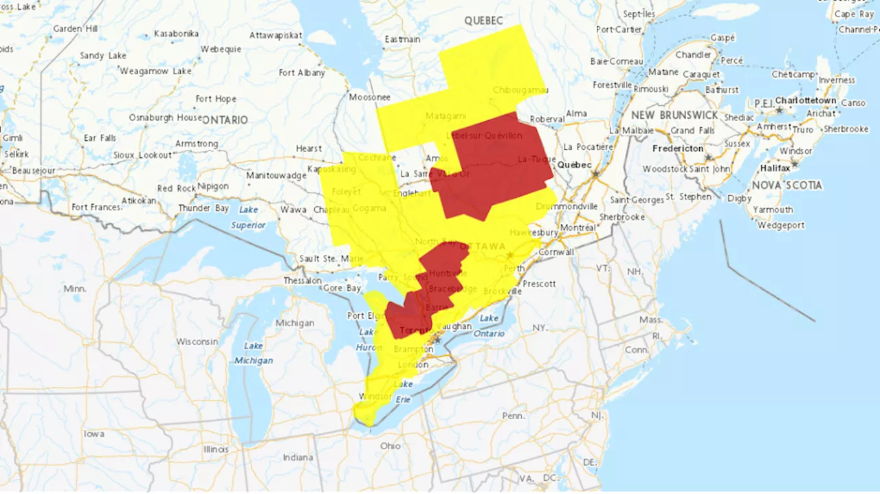 Tornado warnings issued across Quebec and Ontario, two potentially ...