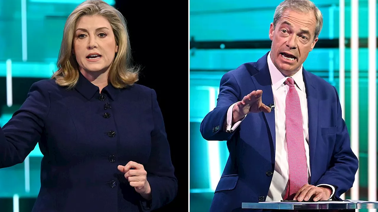 Penny Mordaunt brands Nigel Farage a 'Labour enabler' in fiery debate