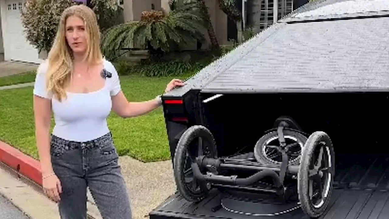 TikTok influencer is SLAMMED for claiming Tesla's $80,000 Cybertruck is 'perfect for moms'