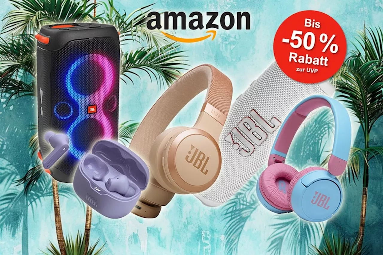 Mega JBL Summer Sale bei Amazon: Spare bis zu 50% Rabatt auf Kopfhörer und Lautsprecher in den aktuellen JBL