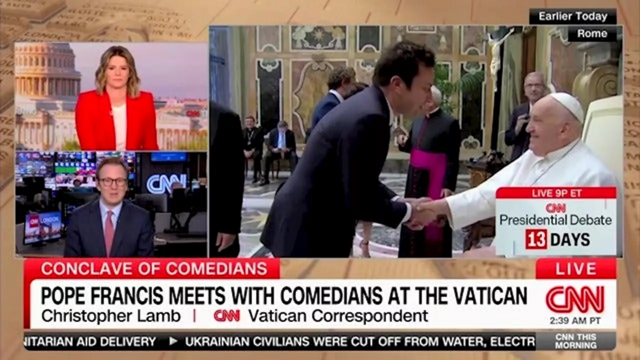 Pope Francis encourages liberal comedians to 'spread peace and smiles,' denounce 'abuses of power'