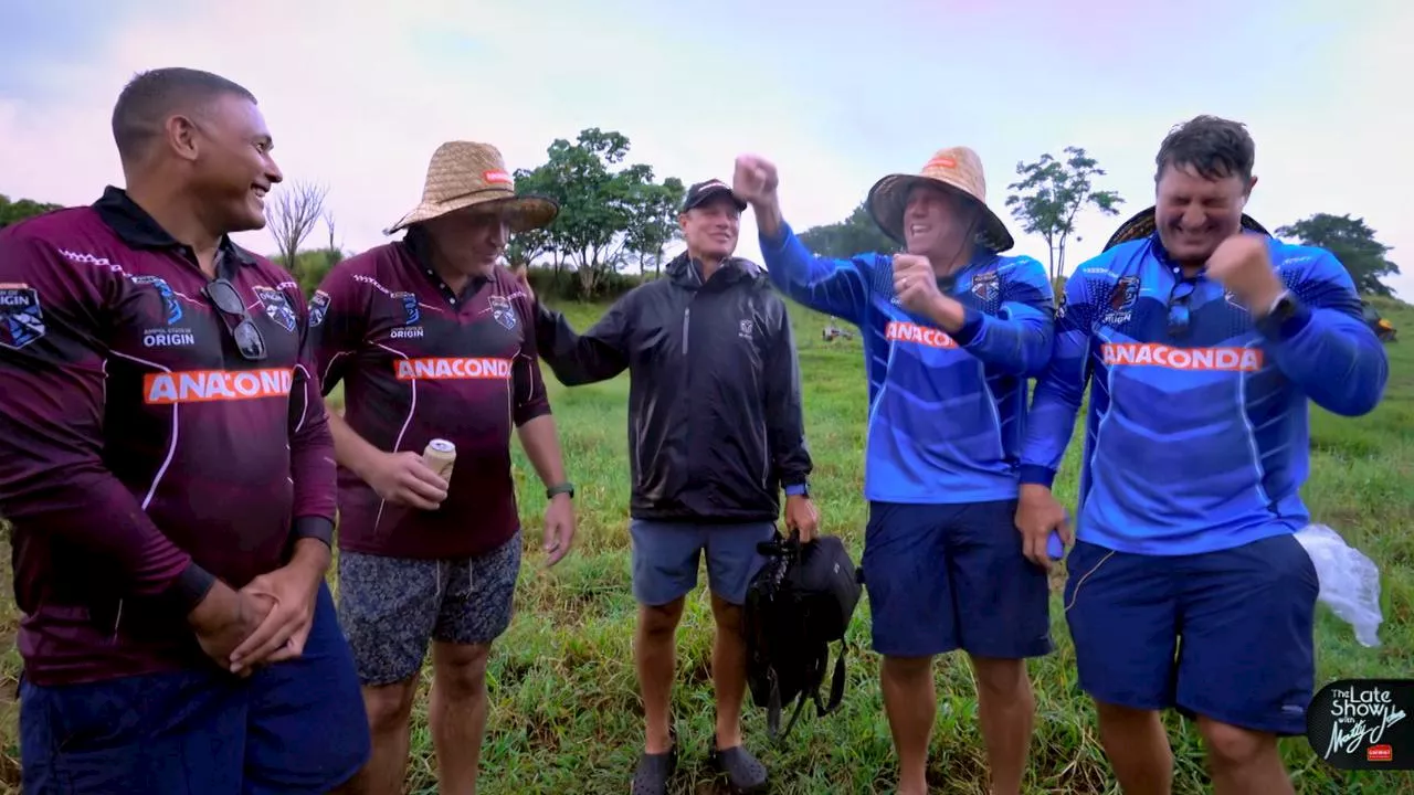 ‘Rain, crocs, mud, and that fat heap’: Legends do battle in hilarious ‘Fish of Origin’