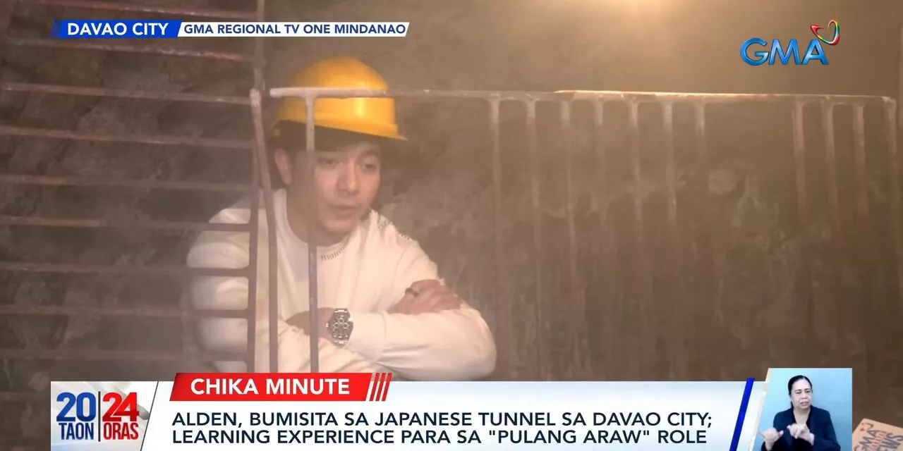 Alden Richards visits Japanese tunnel as learning experience for 'Pulang Araw' role