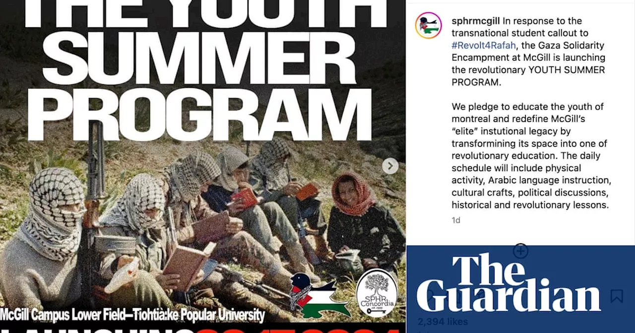 Pro-Palestinian Canadian students’ post for ‘teach-in’ features masked guerrillas