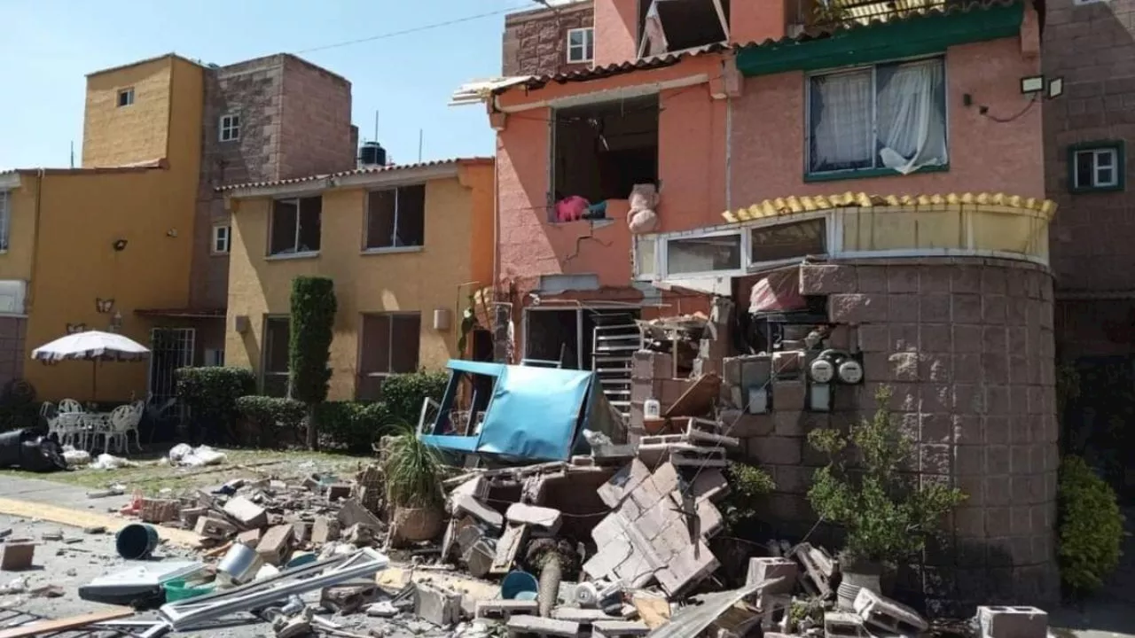 Explota casa en zona residencial de Ixtapaluca por acumulación de gas, hay 6 viviendas en ruinas