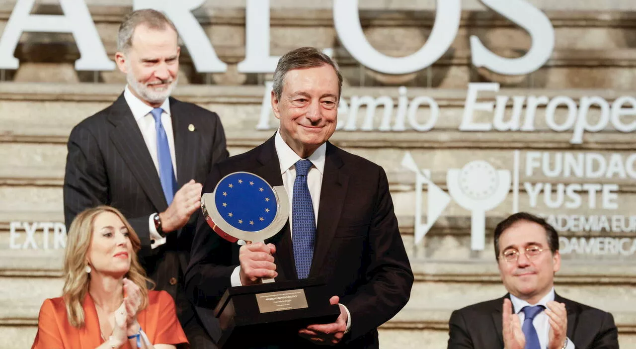 Mario Draghi riceve in Spagna il Premio Europeo Carlo V, una celebrazione della leadership europea