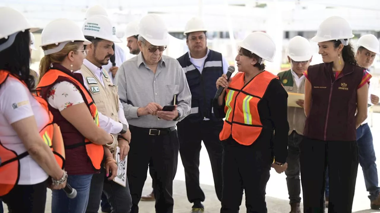 Supervisan Zoé Robledo, director del IMSS, y Gobernadora del Edomex, Delfina Gómez, obra del Hospital General