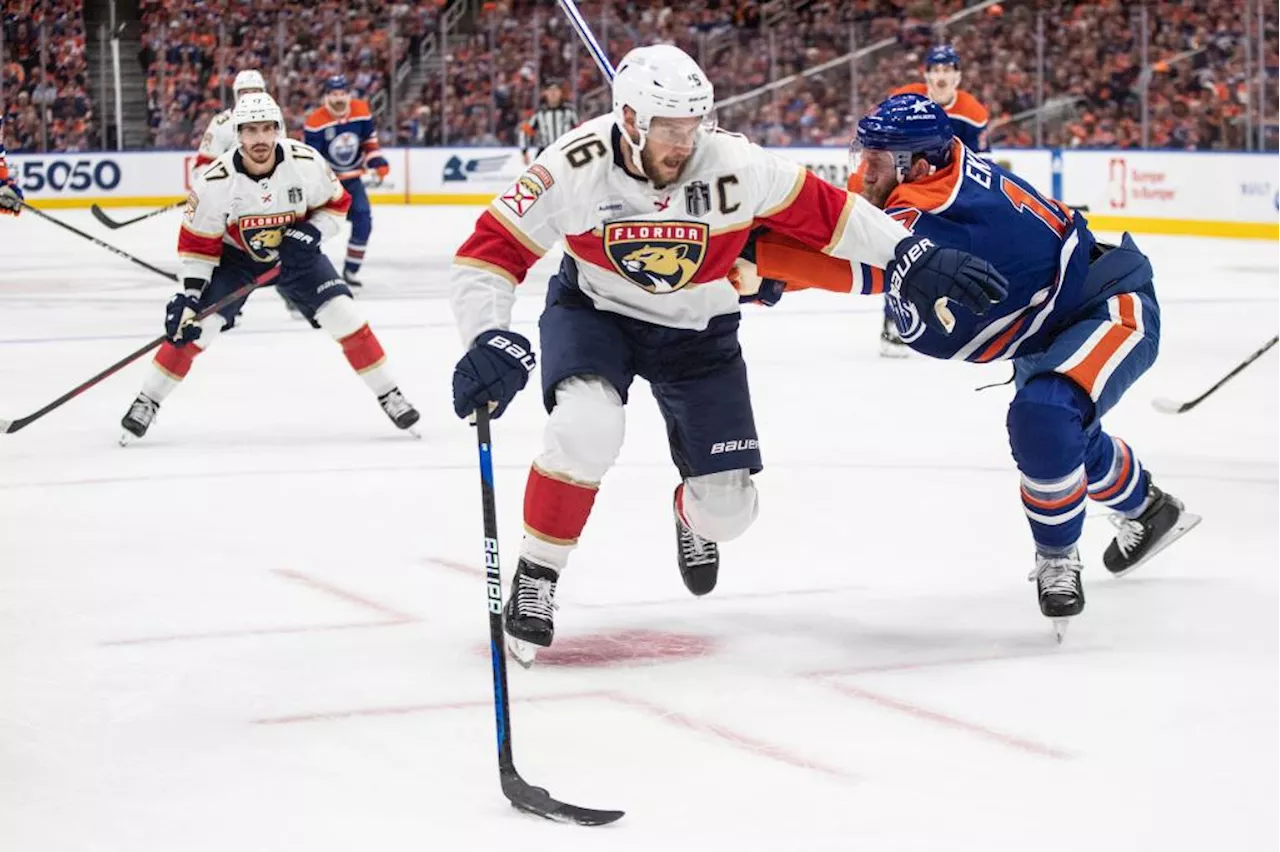 Barkov, Bobrovsky and Panthers beat Oilers 4-3 to move within win of Stanley Cup title