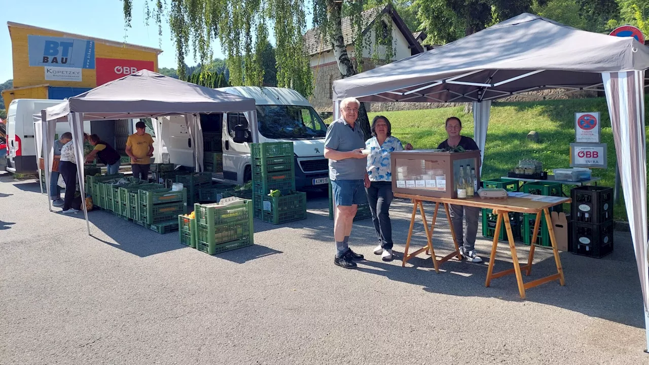 Wochenmarkt in Maria Anzbach findet trotz Baustelle statt