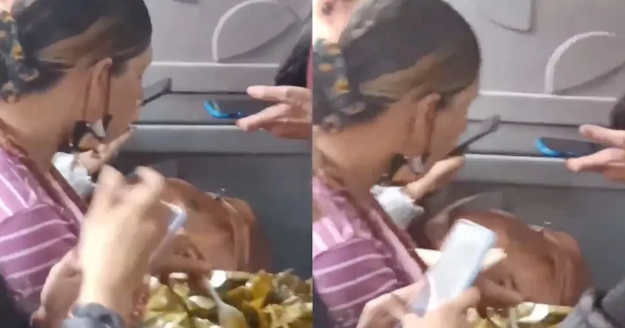 Critican a mujer en TransMilenio por ponerse a desayunar tamal en pleno bus