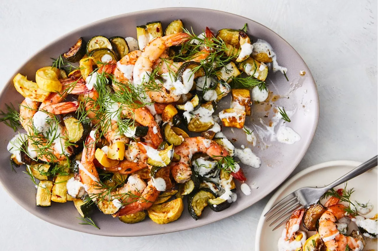 Well-timed broiling key to perfect shrimp-zucchini mix