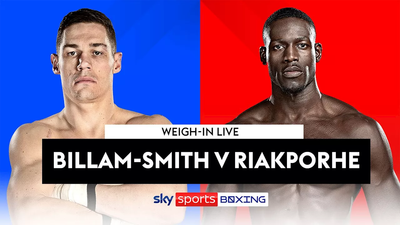 FREE STREAM: Watch Chris Billam-Smith and Richard Riakporhe weigh in for cruiserweight world title fight