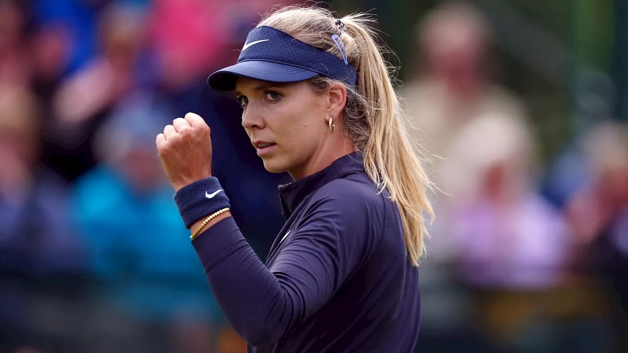 Katie Boulter: British No 1 guarantees a British finalist at Rothesay Open in Nottingham