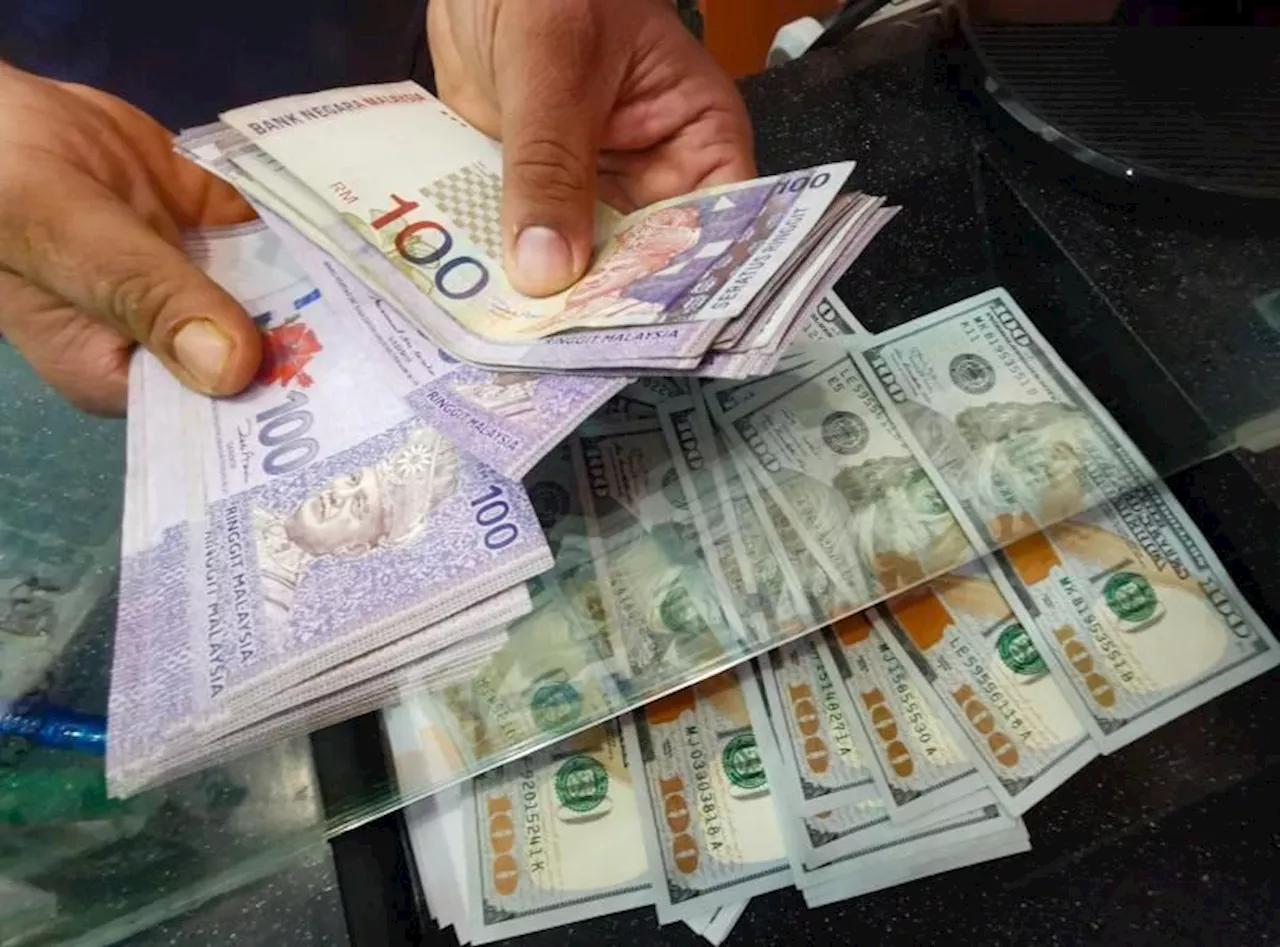 Ringgit ends lower versus US dollar