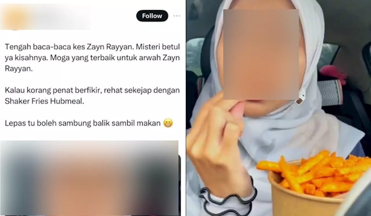 Gara-gara ‘Tunggang’ Kes Zayn Rayyan, Jenama Ini Mula Diboikot Orang Ramai