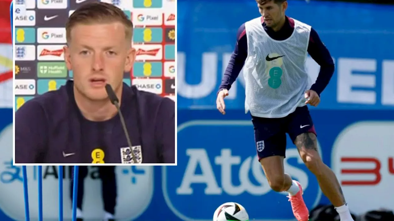 John Stones ‘fit and ready to go’ after taking part in full England training, Jordan Pickford reveals...