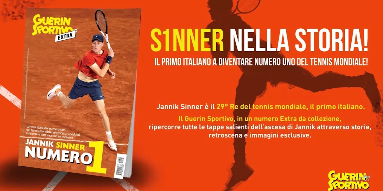 Dal 15 giugno è in edicola “Jannik Sinner Numero 1”