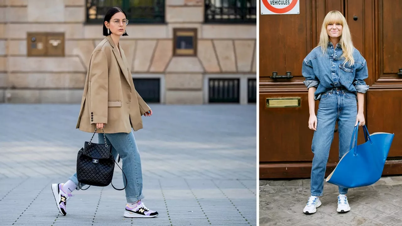 Cómo llevar tenis con mom jeans cómo las mejores vestidas en verano 2024