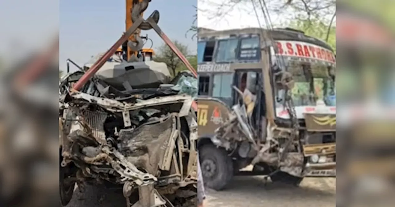 Barmer Accident News: निजी बस और कार में जोरदार भिड़ंत, हादसे में 1 की मौत