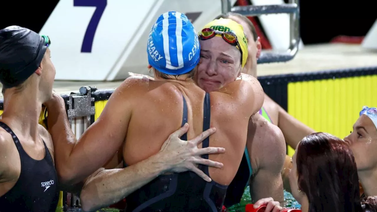 Australian swimming legend Cate Campbell in tears after missing out on Olympics team