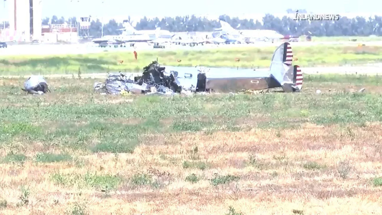 2 dead after small World War II-era plane crashes near Chino Airport