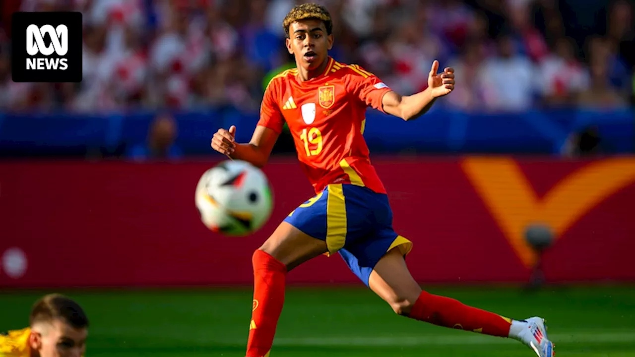 Spanish 16-year-old Lamine Yamal makes European Championship history in 3-0 win over Croatia