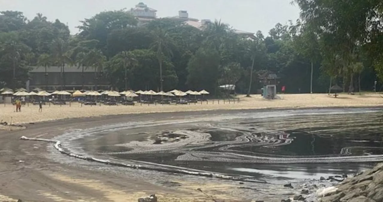 Sentosa beaches closed due to oil spill from Pasir Panjang Terminal