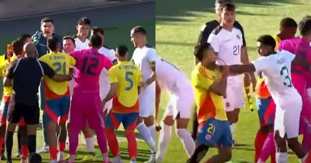 Los jugadores que se fueron a los golpes en partido Colombia vs. Bolivia: hubo puños