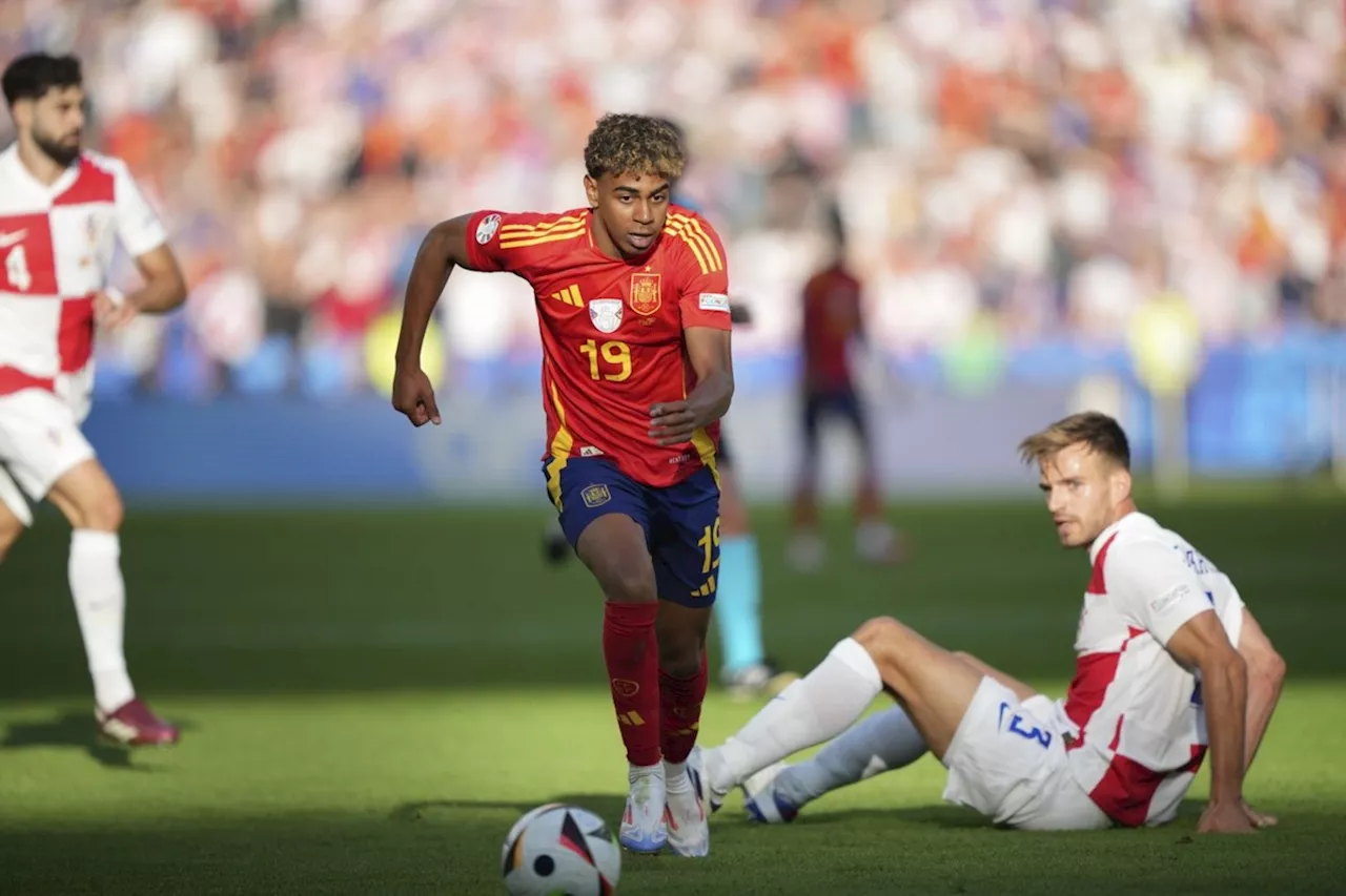 Yamal, 16, leads Spain's new generation to 3-0 win over Croatia at Euro 2024