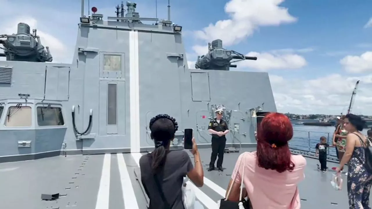 On board the Russian warship visiting Cuba