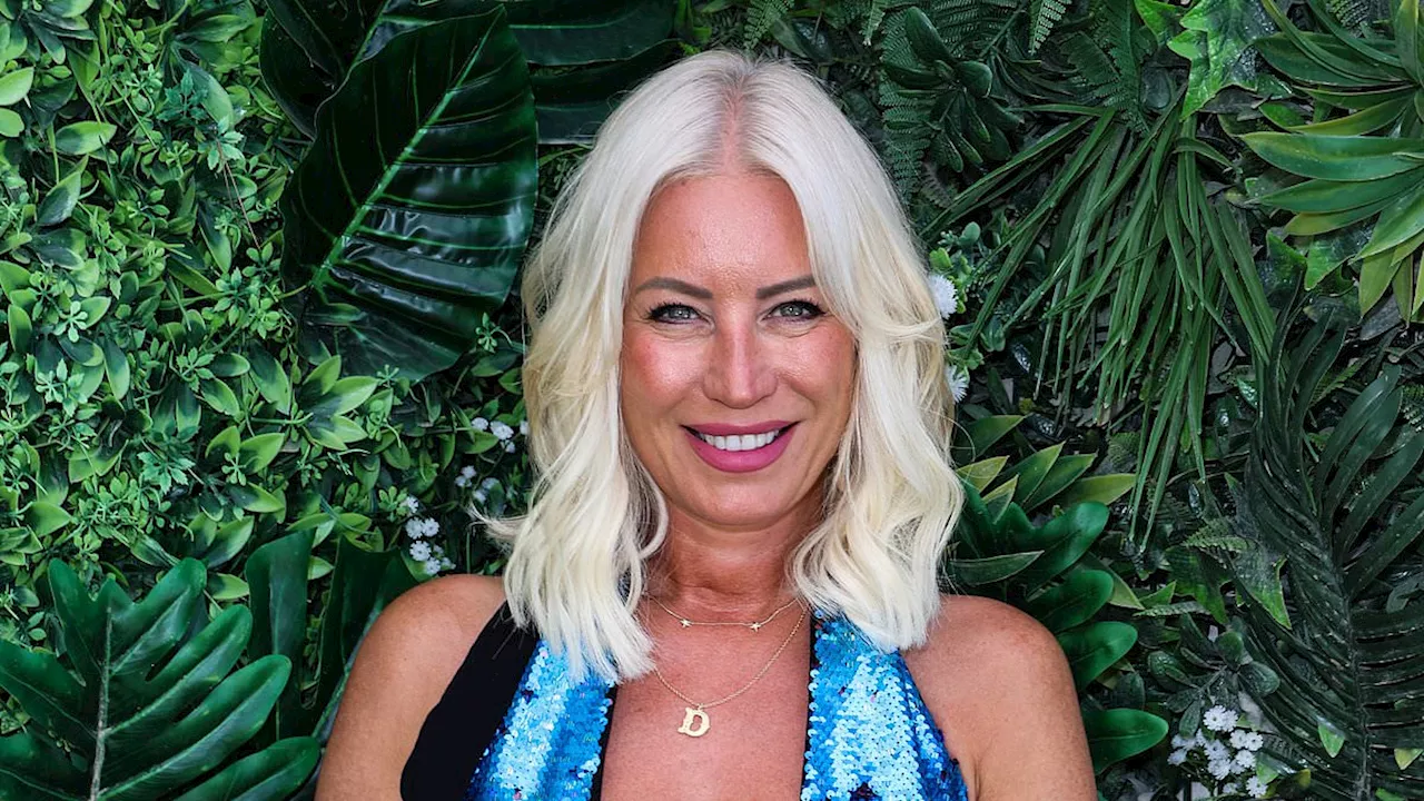 Denise Van Outen, 50, puts on a leggy display in a plunging sequinned playsuit as she shows off her...